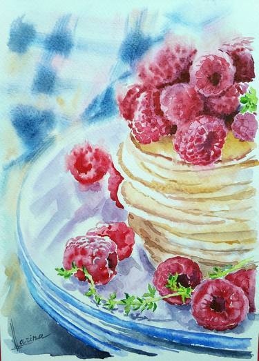 Pancakes with raspberries thumb