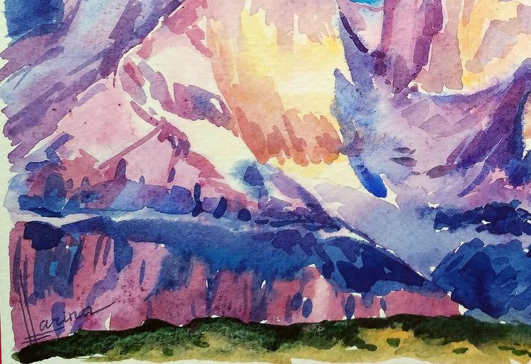 Original Figurative Landscape Painting by Olga Larina