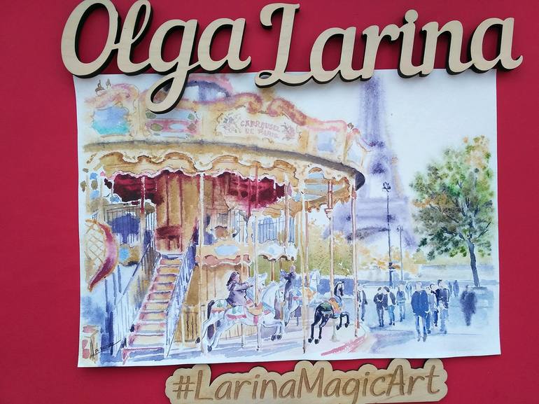 Original Figurative Cities Painting by Olga Larina