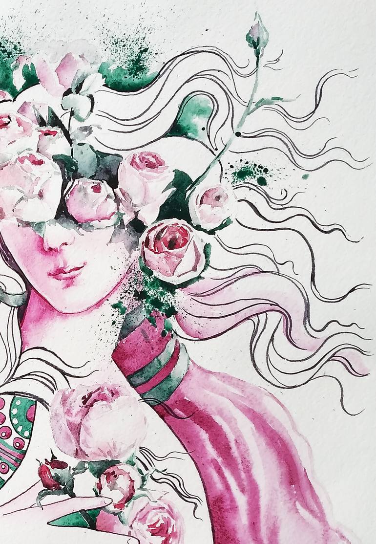 Original Figurative Women Painting by Olga Larina