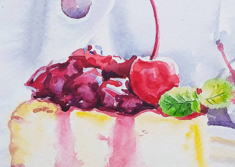 Original Figurative Food Painting by Olga Larina