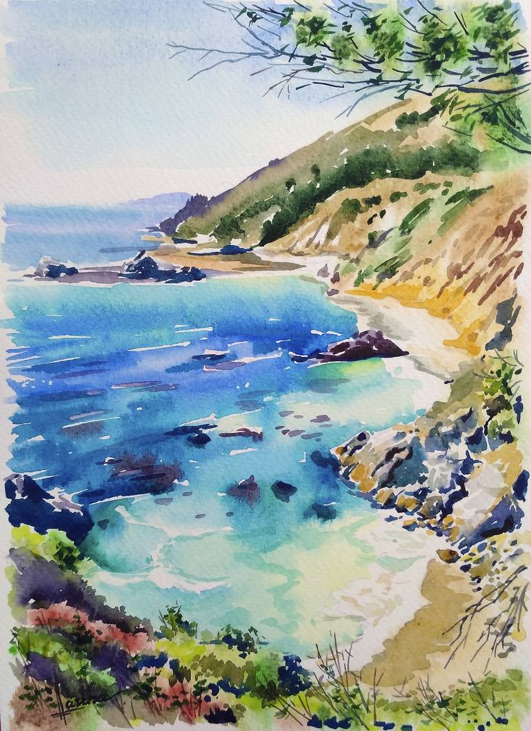 coastal landscape painting