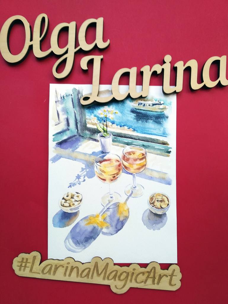 Original Figurative Food & Drink Painting by Olga Larina