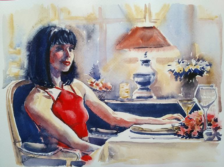 Print of Expressionism Women Paintings by Olga Larina