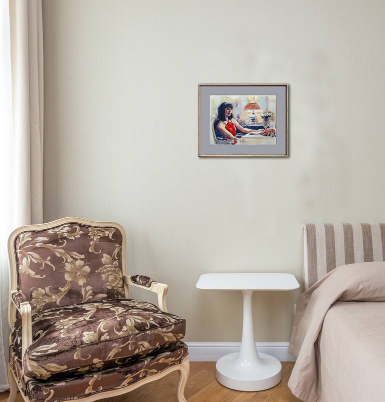 Original Expressionism Women Painting by Olga Larina