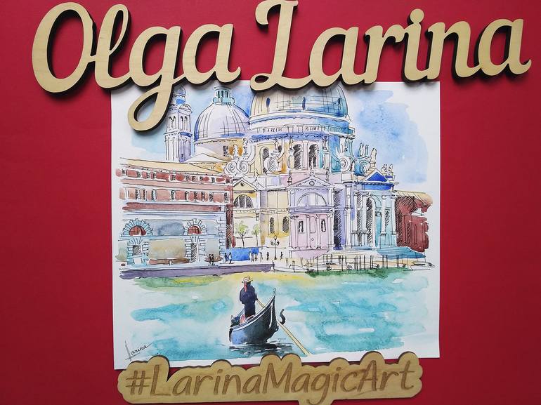 Original Figurative Architecture Painting by Olga Larina