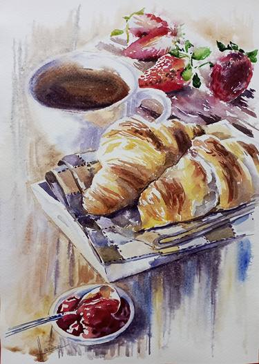 Print of Food & Drink Paintings by Olga Larina