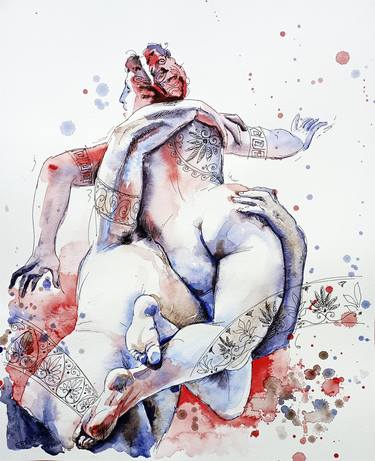 Original Expressionism Nude Paintings by Olga Larina