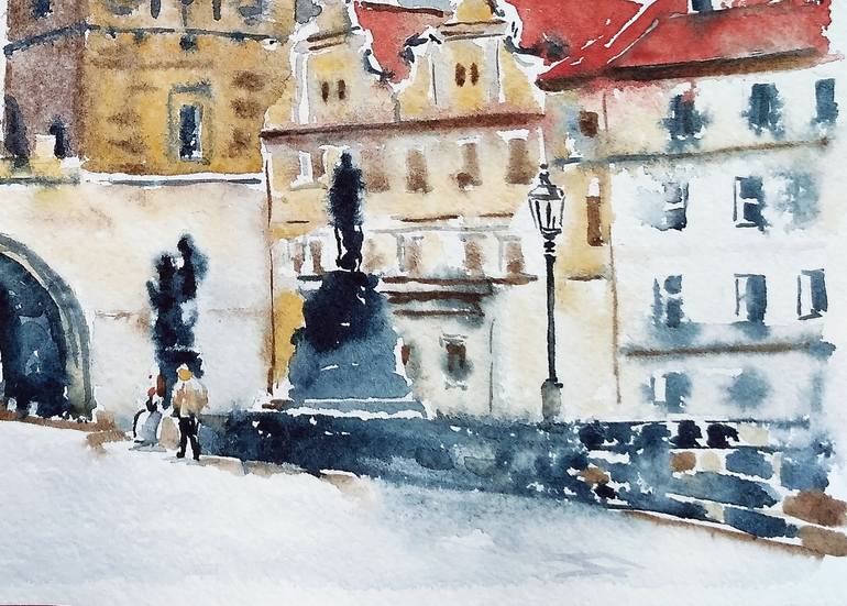 Original Architecture Painting by Olga Larina