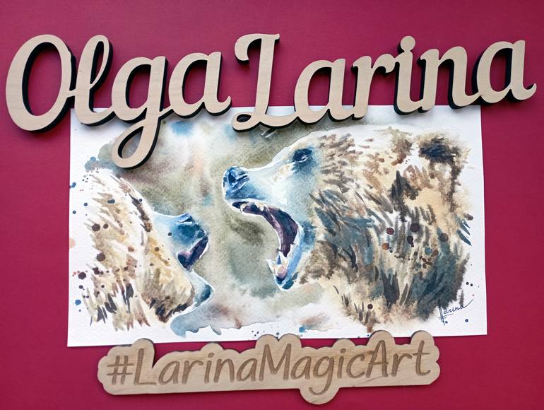 Original Expressionism Animal Painting by Olga Larina