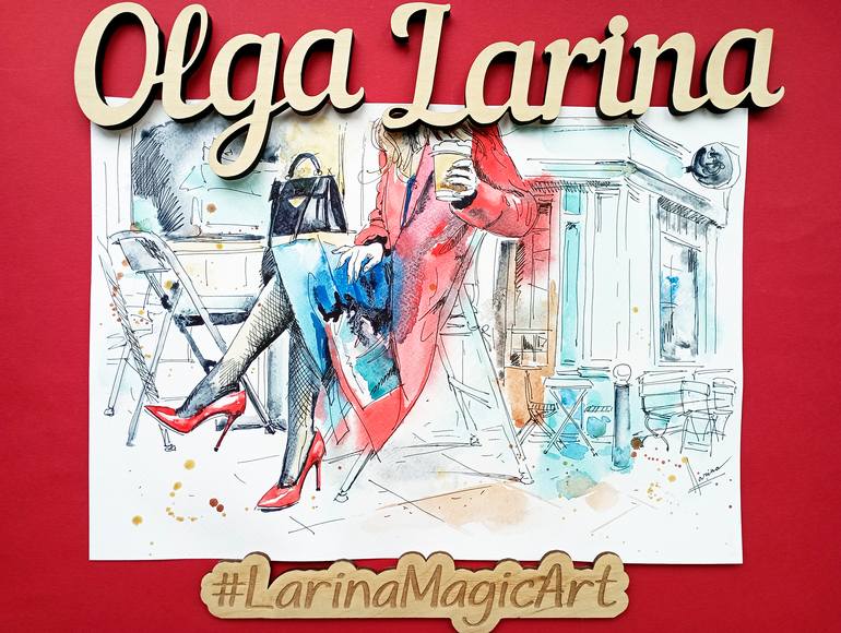 Original Conceptual Women Painting by Olga Larina