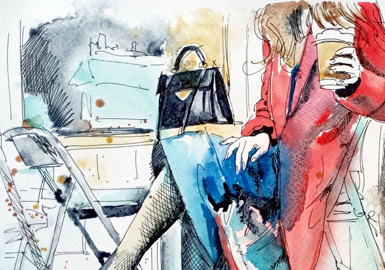 Original Conceptual Women Painting by Olga Larina