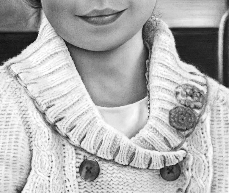 Original Fine Art Portrait Drawing by Olga Pursches