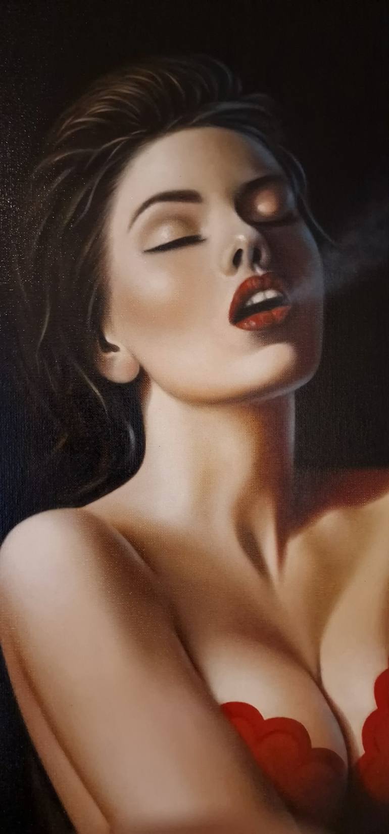 Original Fine Art Erotic Painting by Olga Pursches