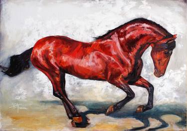 Print of Figurative Horse Paintings by Yuliia Panina