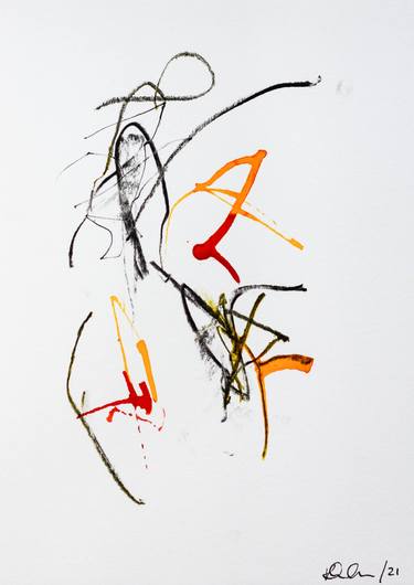 Original Abstract Expressionism Abstract Drawings by Kate Hester