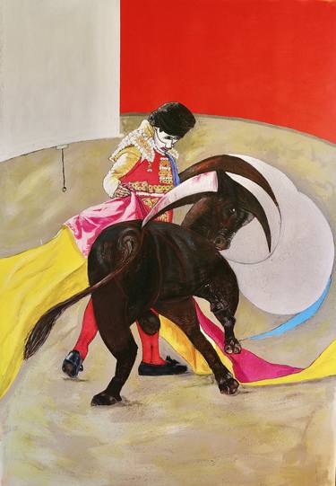 Study for Bullfight - Triptych, Centre Piece thumb