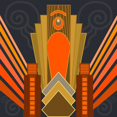 Print of Art Deco Architecture Digital by ojolo mirón