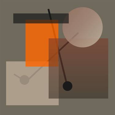 Original Modernism Geometric Mixed Media by Ojolo MiróN