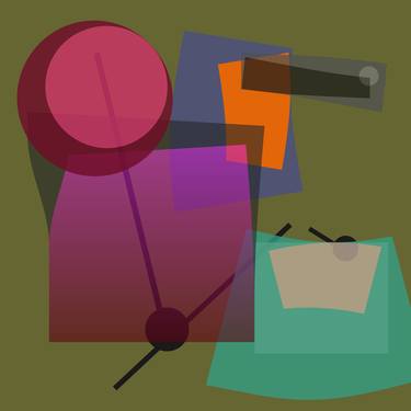 Original Modernism Geometric Mixed Media by Ojolo MiróN