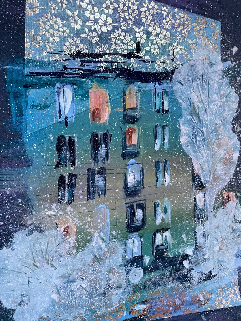 Original Art Deco Landscape Mixed Media by Ksenia Lutsenko