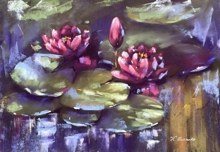 Print of Impressionism Floral Drawings by Ksenia Lutsenko