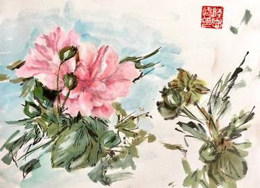 Print of Floral Paintings by Ksenia Lutsenko