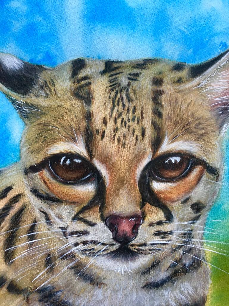 Original Illustration Animal Painting by Ksenia Lutsenko