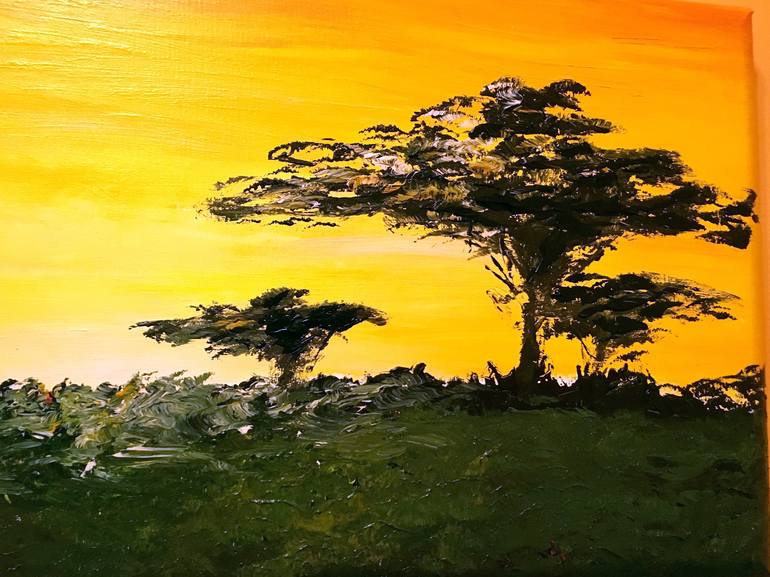 Original Expressionism Landscape Painting by Ksenia Lutsenko