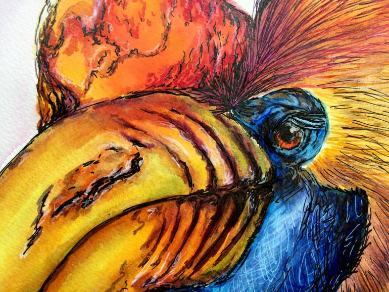 Original Illustration Animal Drawing by Ksenia Lutsenko