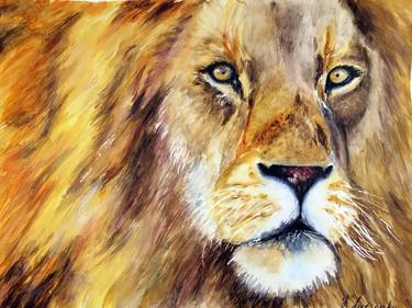 Original Figurative Animal Paintings by Ksenia Lutsenko