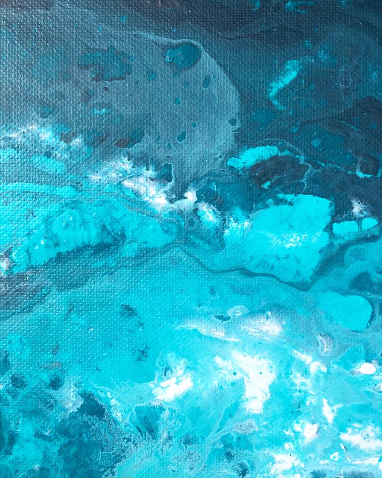 Original Abstract Expressionism Seascape Painting by Ksenia Lutsenko