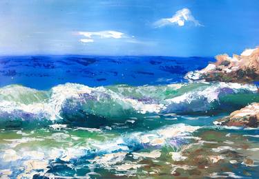 Original Impressionism Seascape Paintings by Ksenia Lutsenko