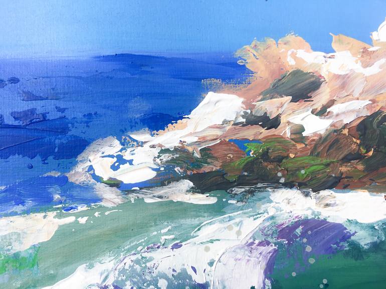Original Impressionism Seascape Painting by Ksenia Lutsenko