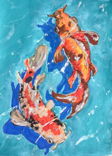 Print of Fish Paintings by Ksenia Lutsenko