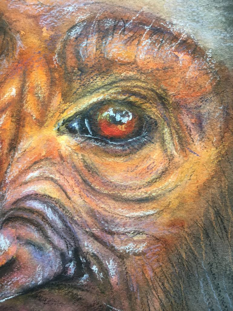 CHIMPANZEE Painting by Ksenia Lutsenko Saatchi Art