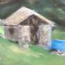Expressive landscape painting. Soft pastel drawing on professional pastel paper 360g.