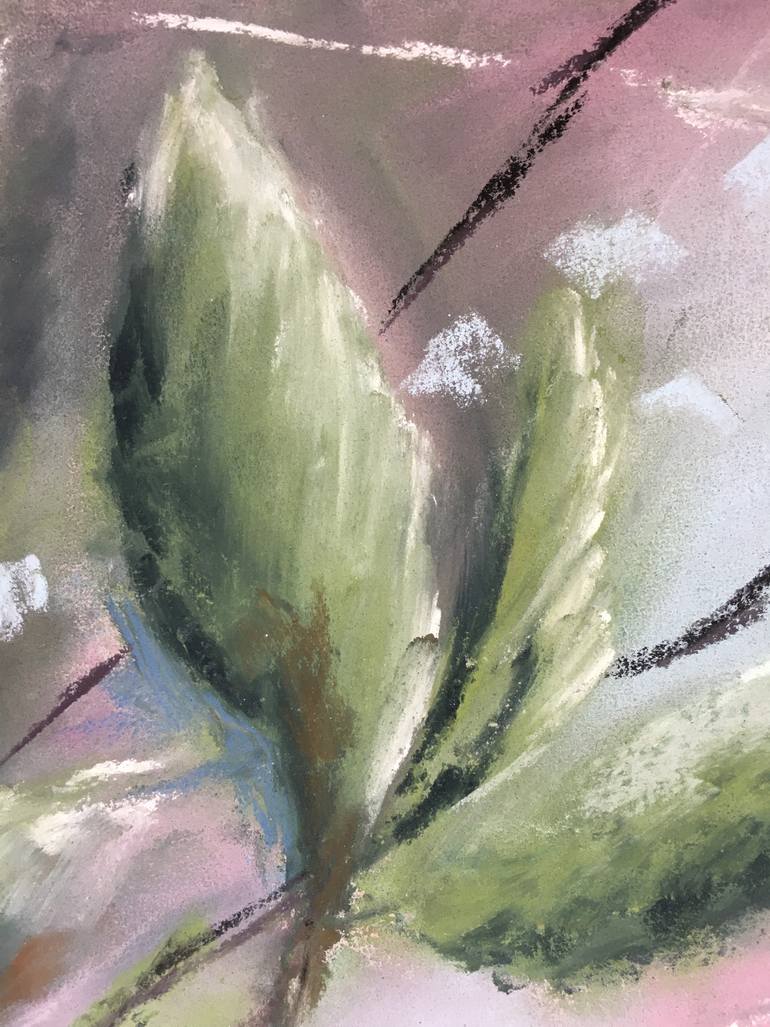 Original Expressionism Floral Drawing by Ksenia Lutsenko