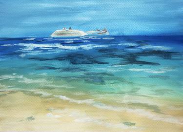 Print of Fine Art Seascape Paintings by Ksenia Lutsenko