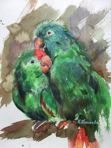 paintings of love birds