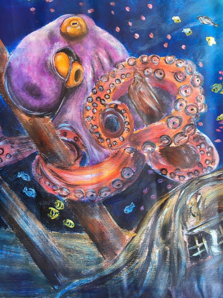 Original Art Deco Fantasy Painting by Ksenia Lutsenko