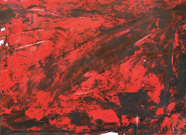 Original Abstract Expressionism Abstract Painting by Ksenia Lutsenko