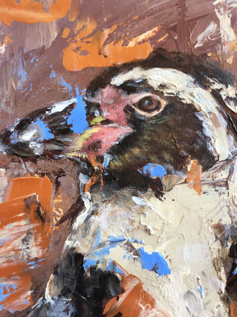 Original Art Deco Animal Painting by Ksenia Lutsenko