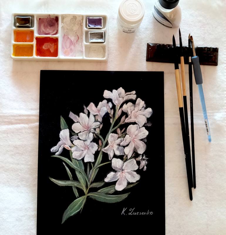 Original Realism Floral Painting by Ksenia Lutsenko