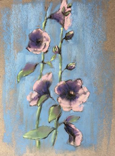 SPRING VIBES - flowers blossom lilac floral art graphic soft pastel drawing thumb