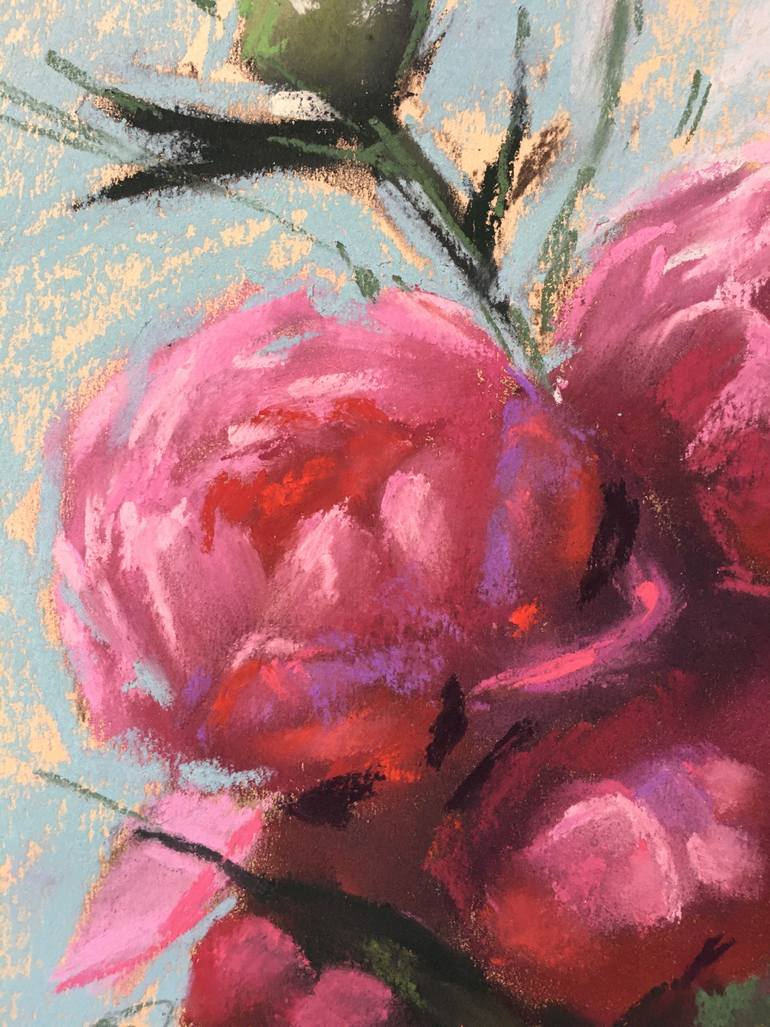 Original Expressionism Floral Drawing by Ksenia Lutsenko