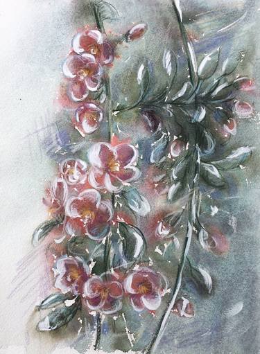 Original Illustration Floral Paintings by Ksenia Lutsenko