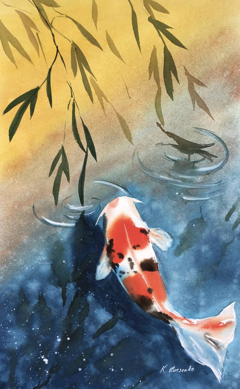 Koi Fish Watercolor Painting, Original Watercolor, Koi Watercolor, Koi  Artwork, Koi Painting, Fish Artwork, Fish Wall Art, Fish Decor 