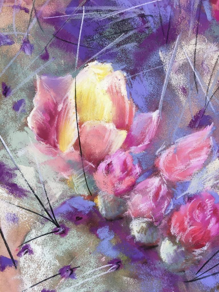 Original Impressionism Floral Drawing by Ksenia Lutsenko