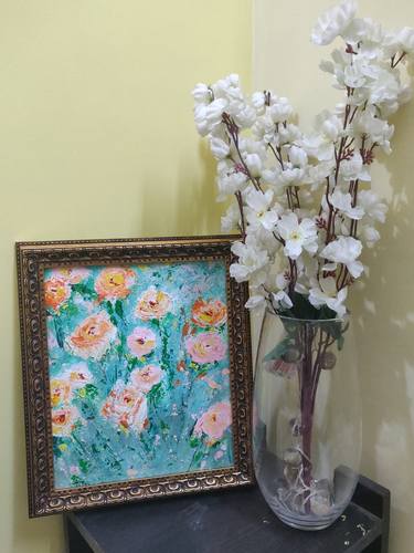Original Abstract Expressionism Floral Painting by Deepak Panchal